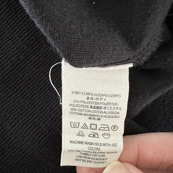 We The Free Sweater Size S Navy Boatneck Zip Shoulder Pullover - Picture 6 of 9